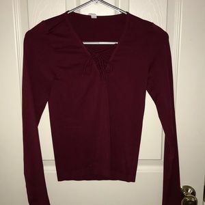 Dark red long sleeve